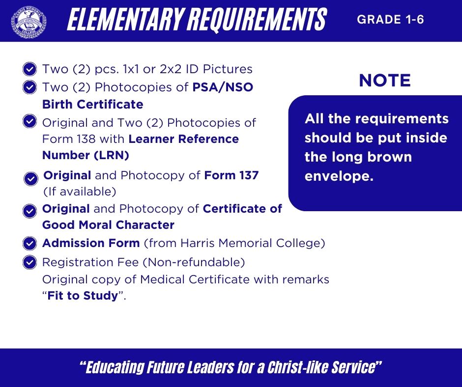 Elementary Requirements